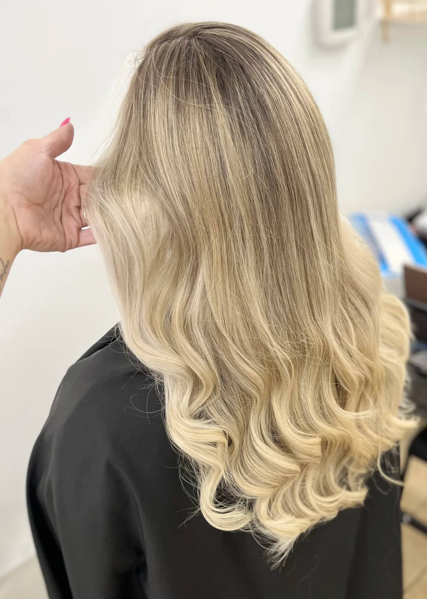 Bright blonde hair colour transformation by La Belle Couleur