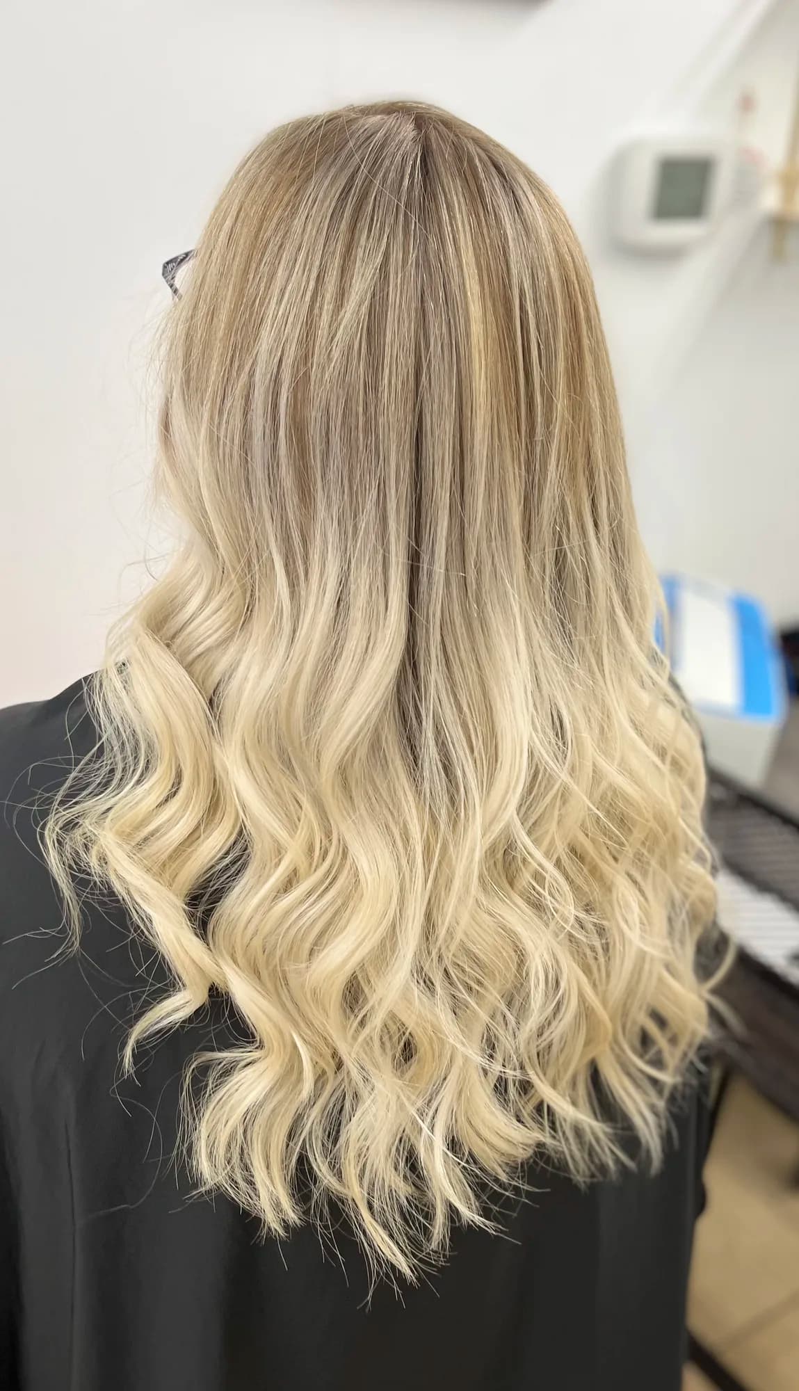 Soft dimensional blonde hair colour transformation