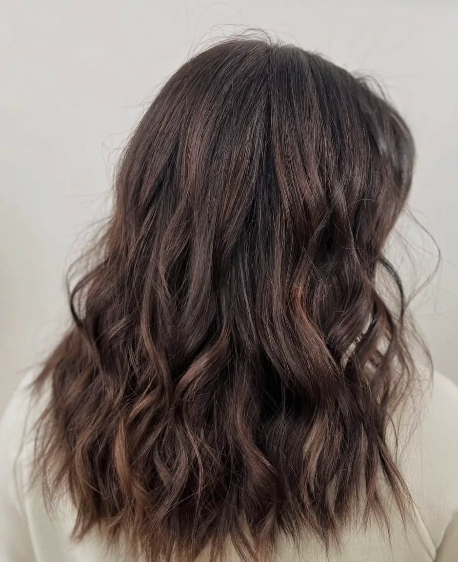 Rich brunette hair colour refresh