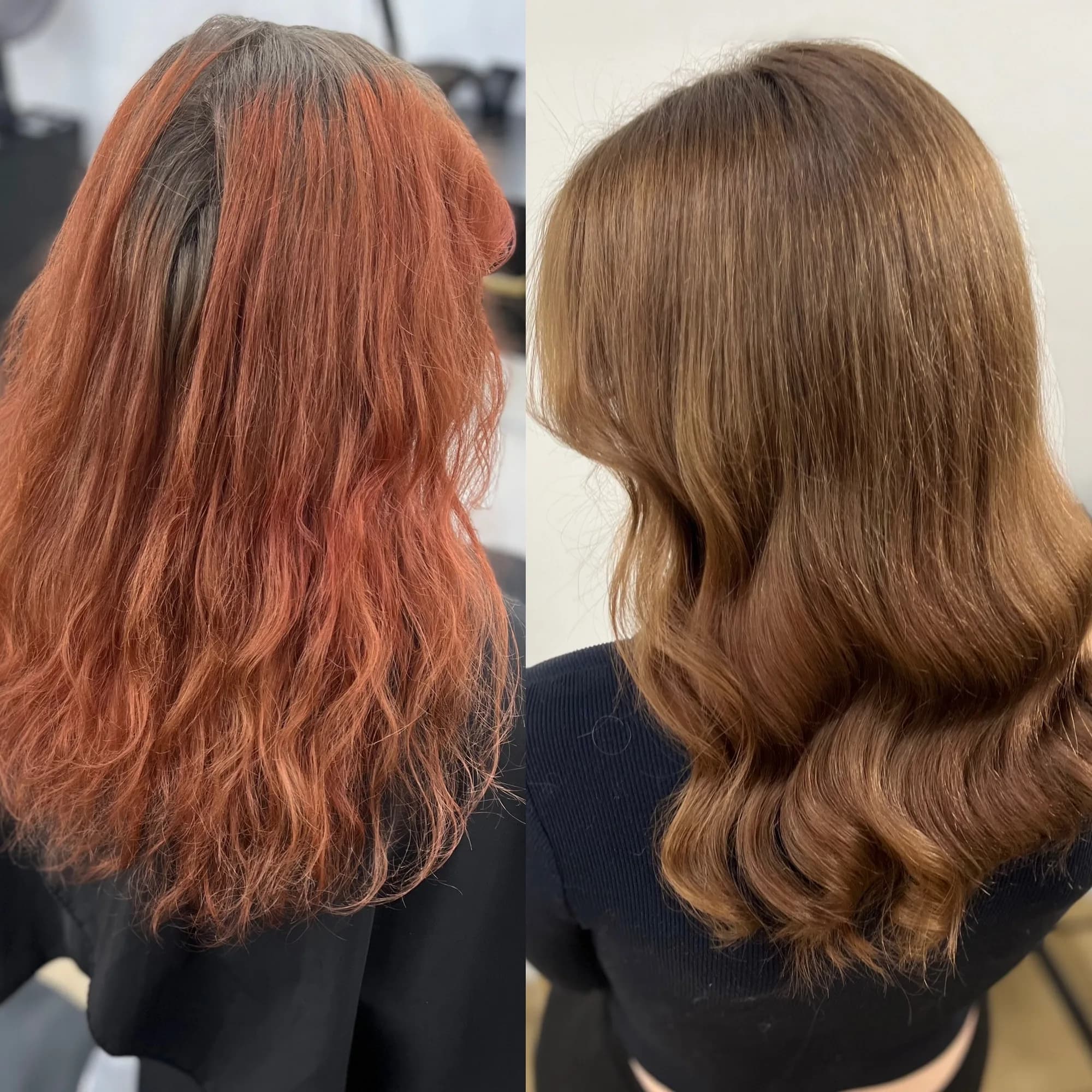 Corrective colour work hair result