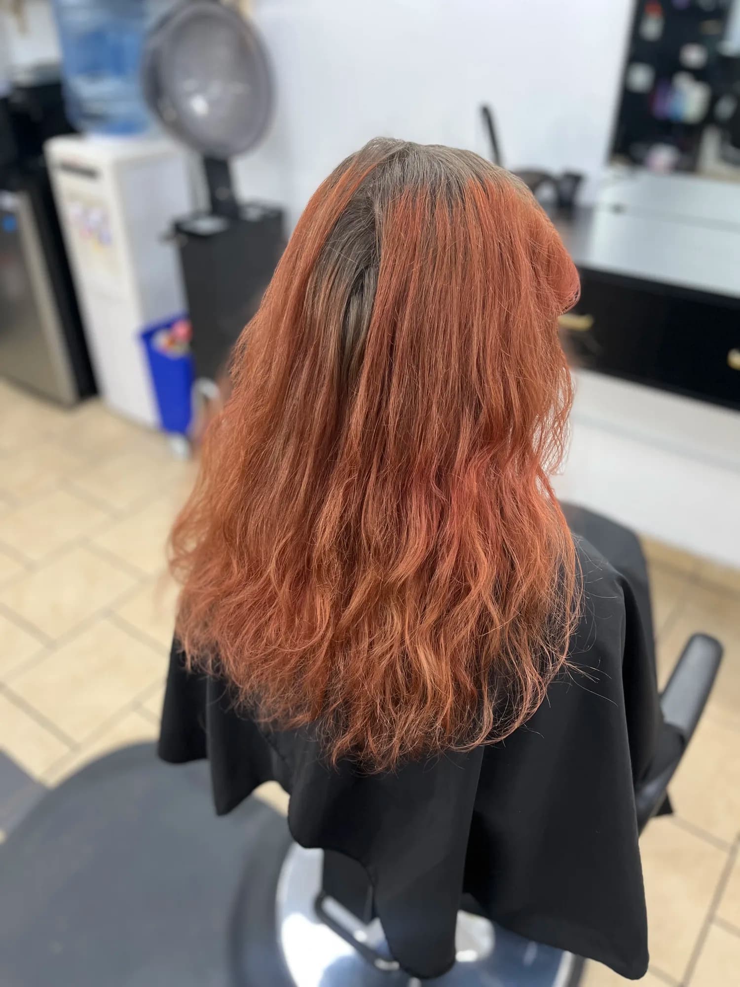 Colour correction hair result