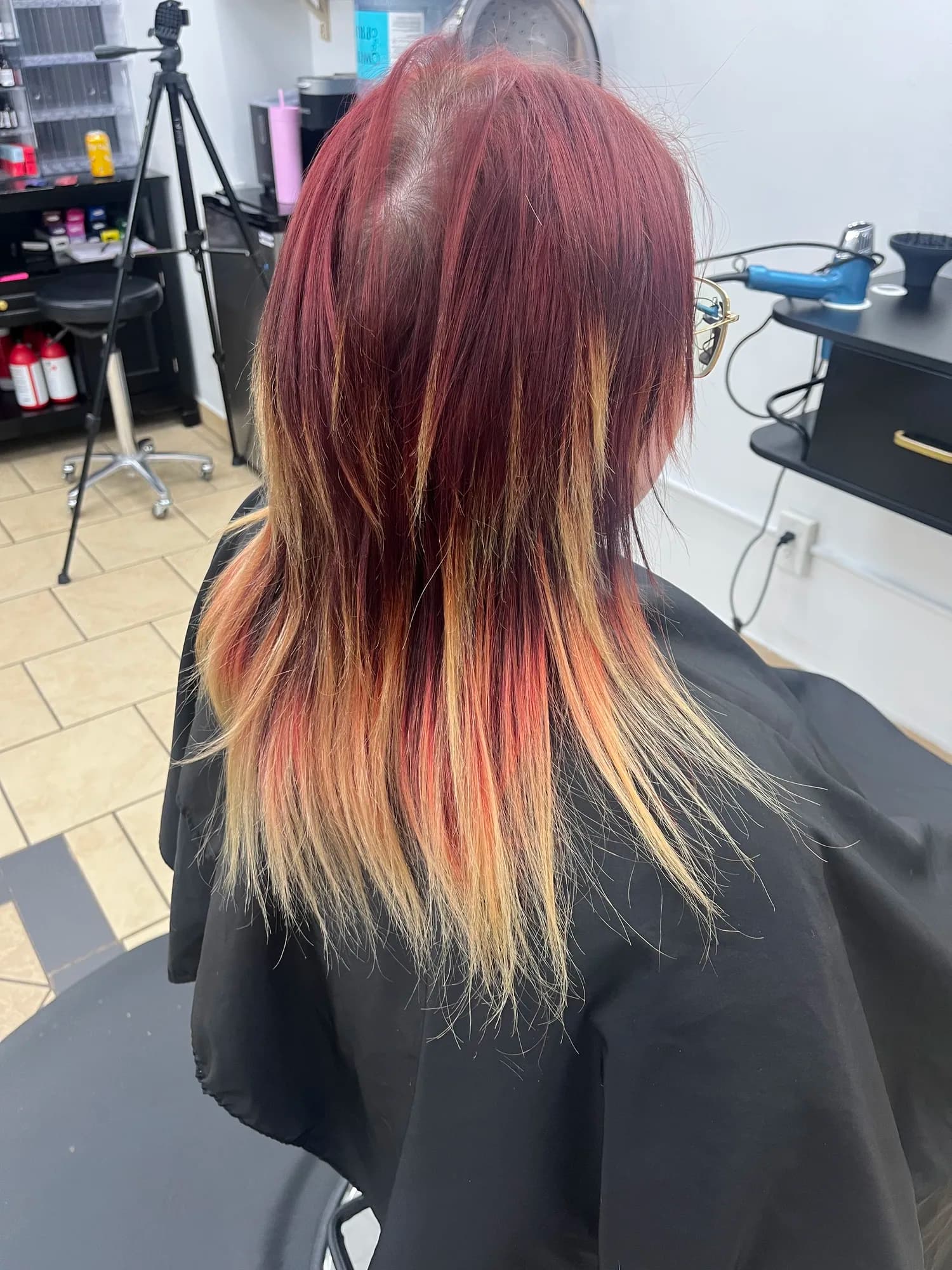 Two-session colour correction plan result