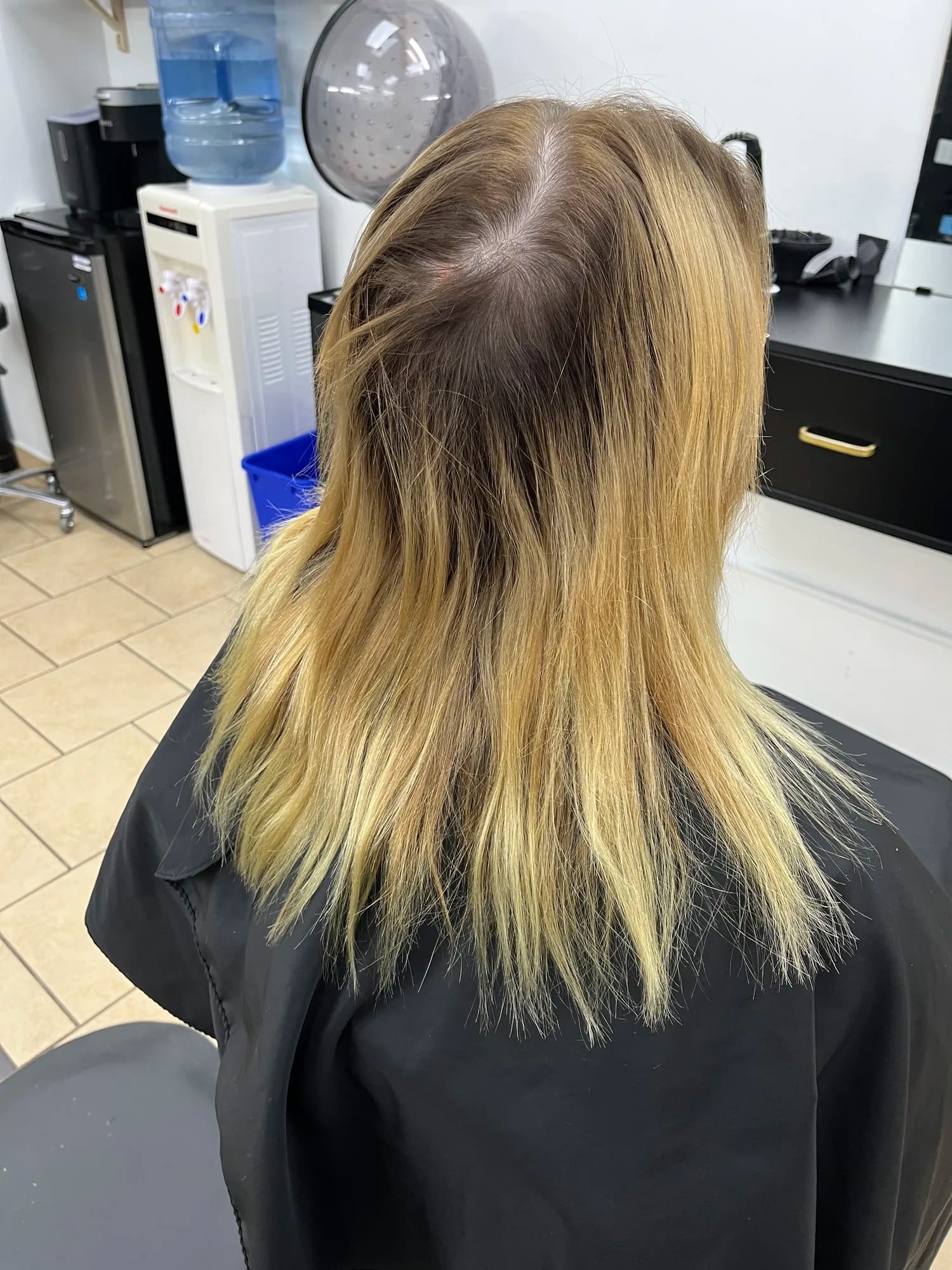 Multi-visit colour correction hair result