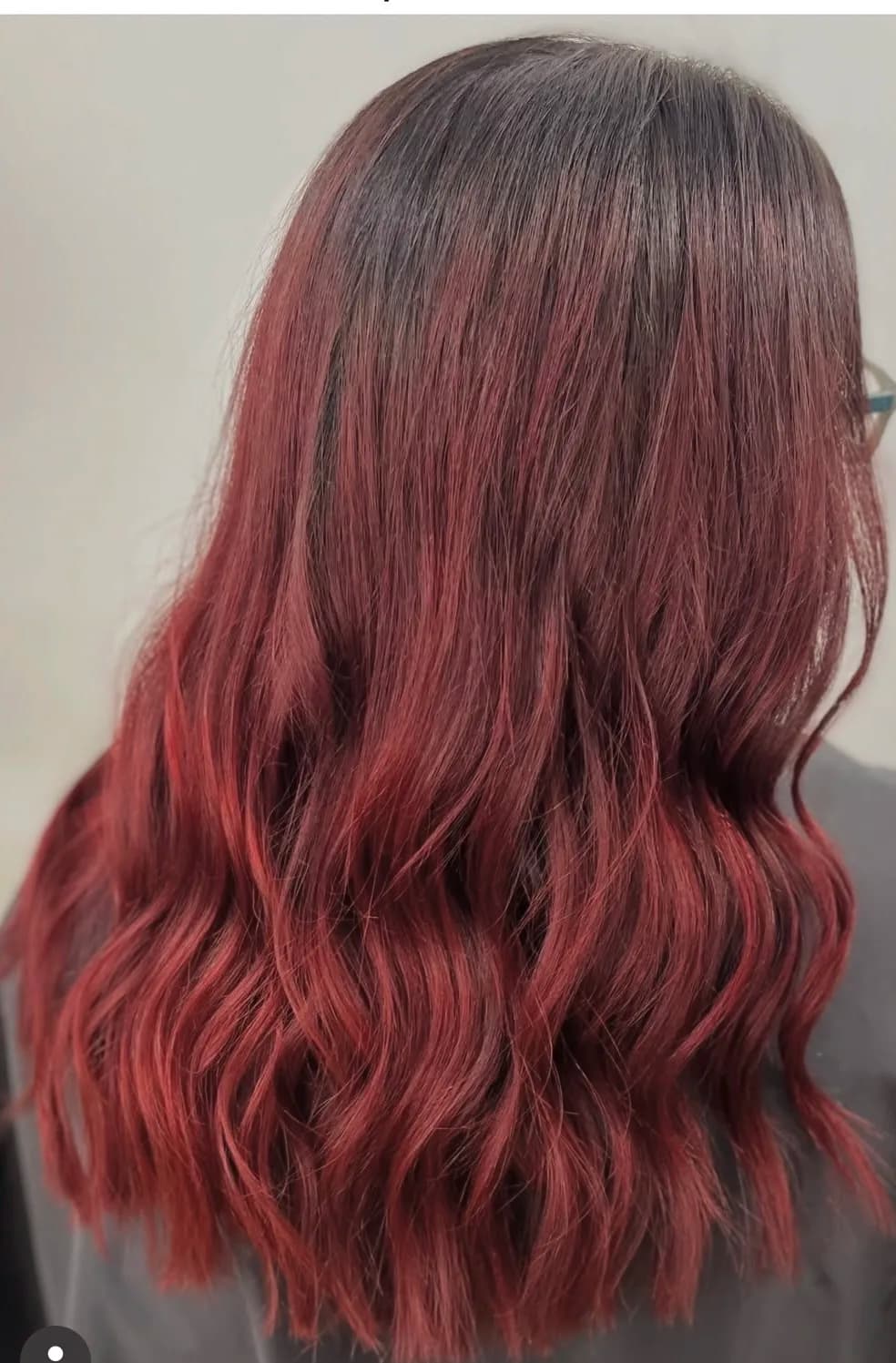 Warm copper hair colour finish